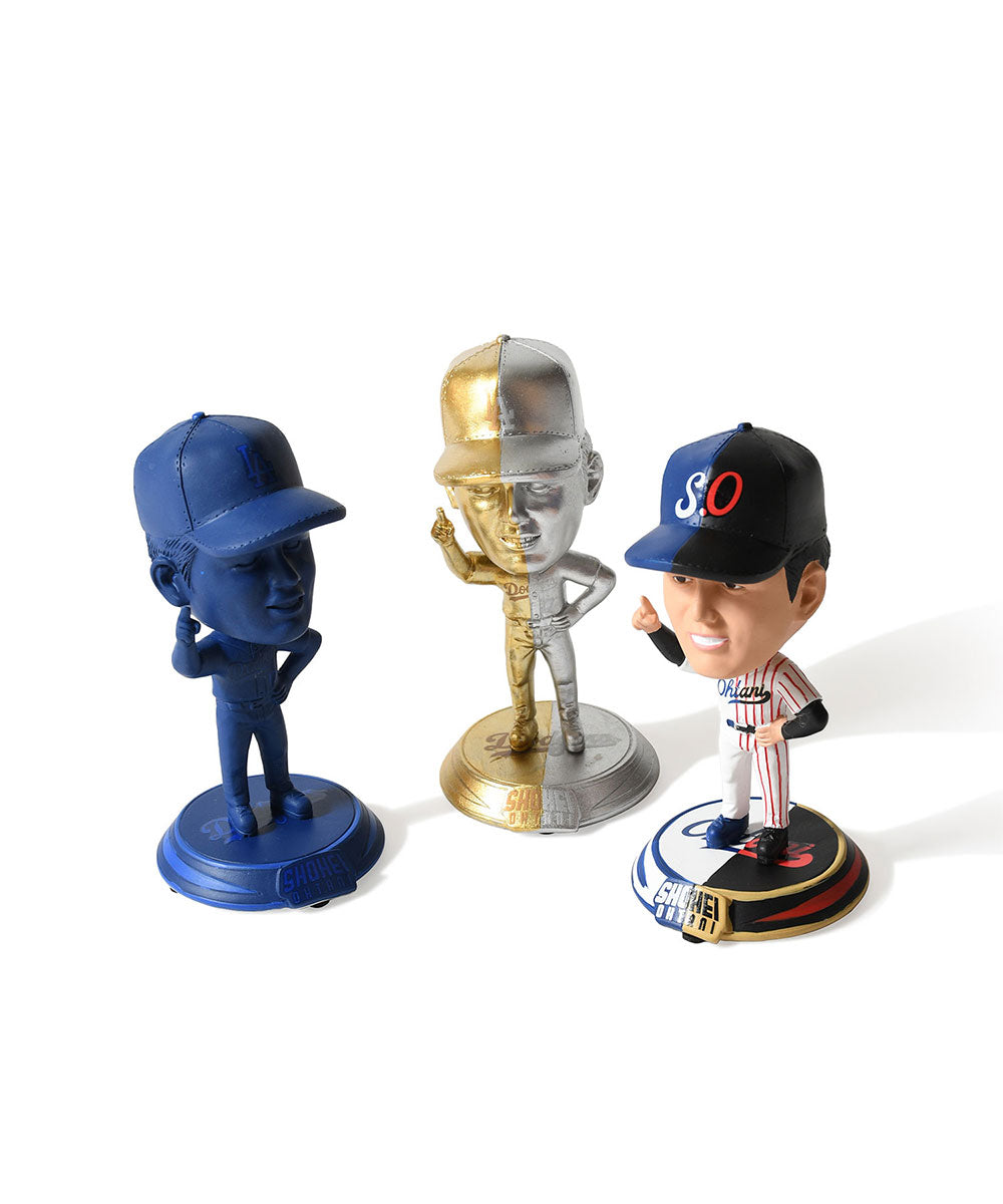 【HOMEGAME Exclusive】 FOCO - SHOHEI OHTANI LA DODGERS SMU 4.5 INCH GOLD AND SILVER MINI BIGHEAD 4.5 INCH