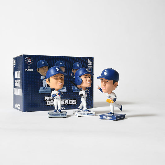FOCO - OHTANI/SASAKI/YAMAMOTO LA DODGERS SMU 3 PACK MINI BIGHEAD BOBBLE SET【BHMBSMUBG3PKMNLDSORS】