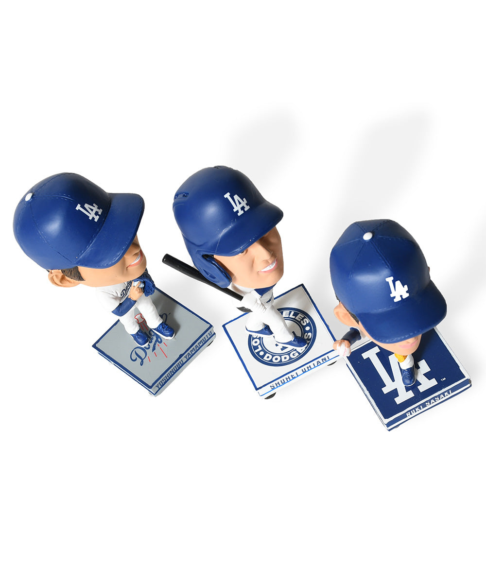 FOCO - OHTANI/SASAKI/YAMAMOTO LA DODGERS SMU 3 PACK MINI BIGHEAD BOBBLE SET【BHMBSMUBG3PKMNLDSORS】