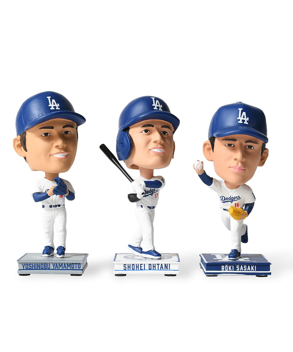 FOCO - OHTANI/SASAKI/YAMAMOTO LA DODGERS SMU 3 PACK MINI BIGHEAD BOBBLE SET【BHMBSMUBG3PKMNLDSORS】