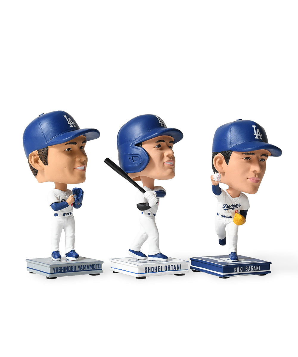 FOCO - OHTANI/SASAKI/YAMAMOTO LA DODGERS SMU 3 PACK MINI BIGHEAD BOBBLE SET【BHMBSMUBG3PKMNLDSORS】