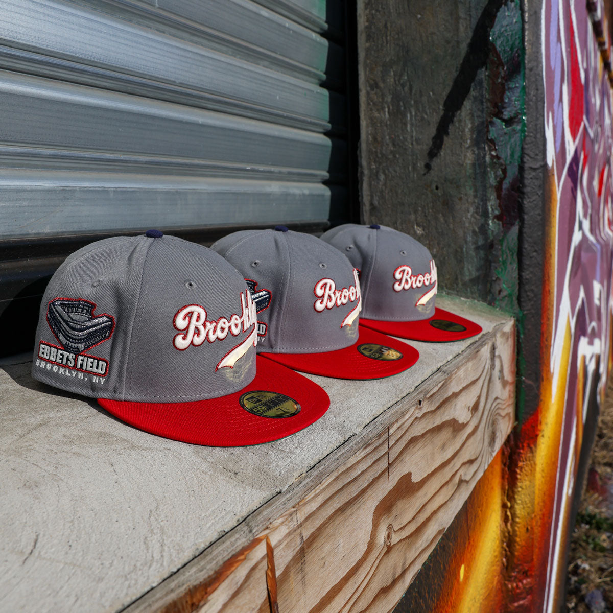 NEW ERA Brooklyn Dodgers - 59FIFTY Ebbets Field Storm Grey/Scarlet