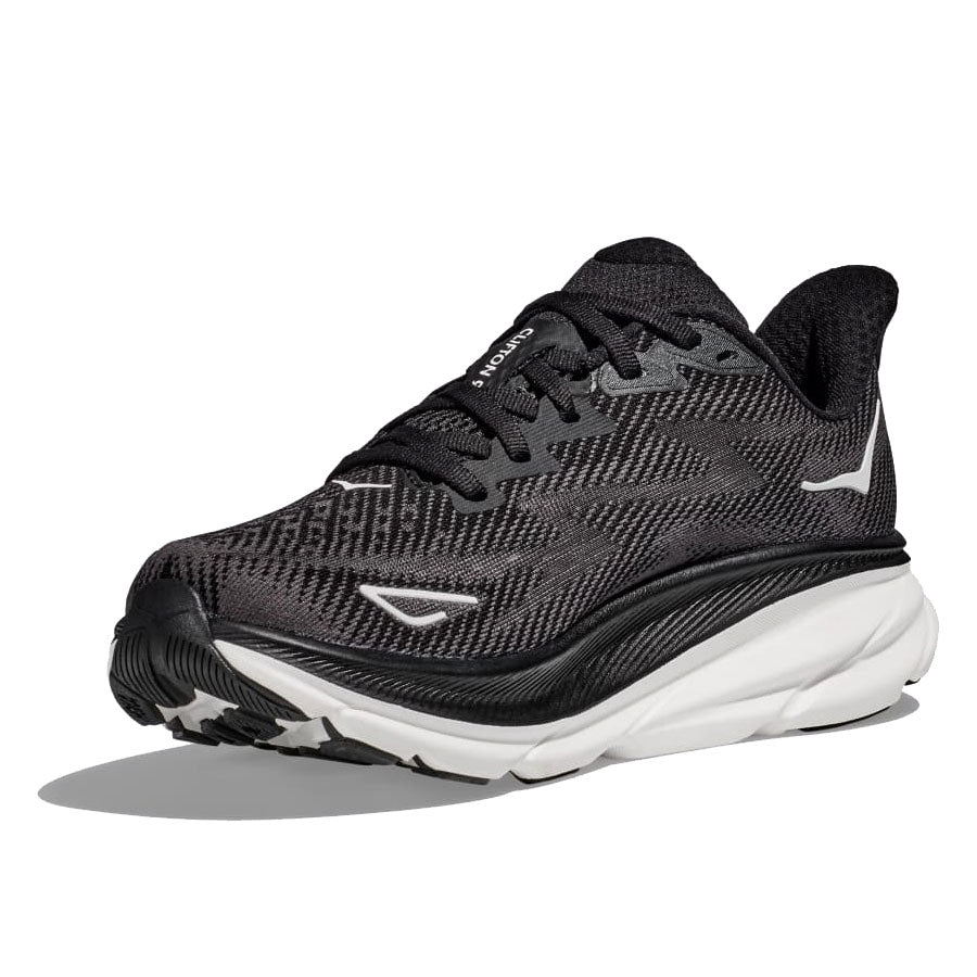 HOKA ONE ONE WOMEN'S CLIFTON 9 SNEAKER SHIFTING BLACK×WHITE BLACK×WHITE [1127896-BWHT]