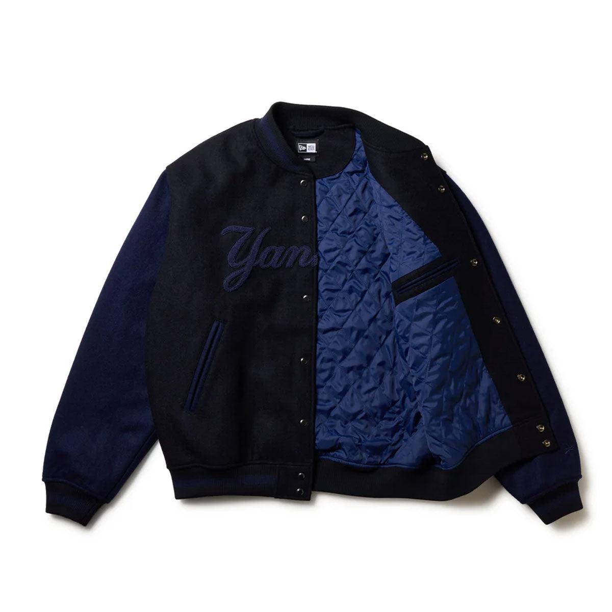 NEW ERA New York Yankees- MELTON VARSITY JACKET NAVY 【14682677】