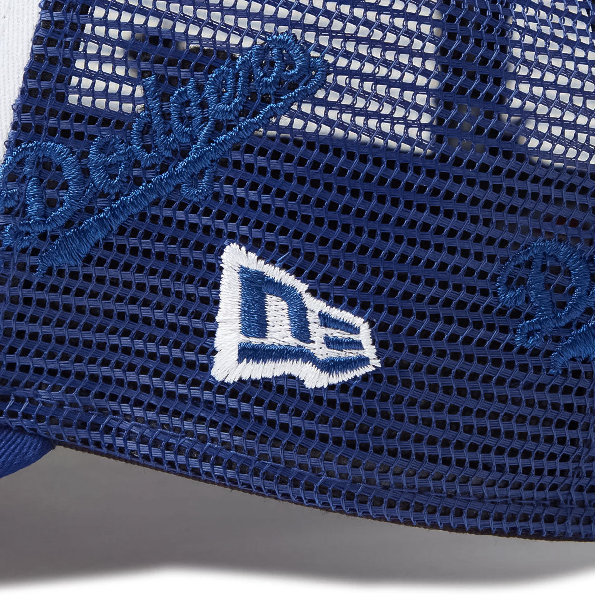 NEW ERA Los Angeles Dodgers - 9FORTY A-Frame MESH Embroidery WHITE/DARK ROYAL 【14388628】