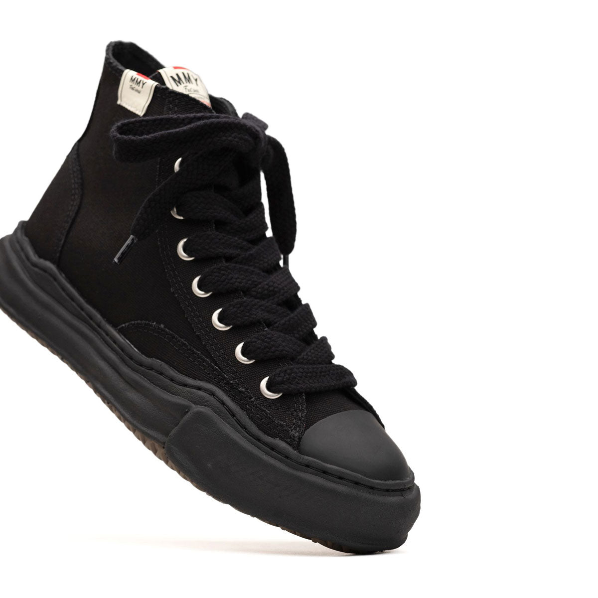 Maison MIHARA YASUHIRO メゾンミハラヤスヒロ PETERSON HIGH CANVAS SNEAKER "BLACK/BLACK" ピーターソン ハイ キャンバス スニーカー "ブラック/ブラック"【A01FW701】