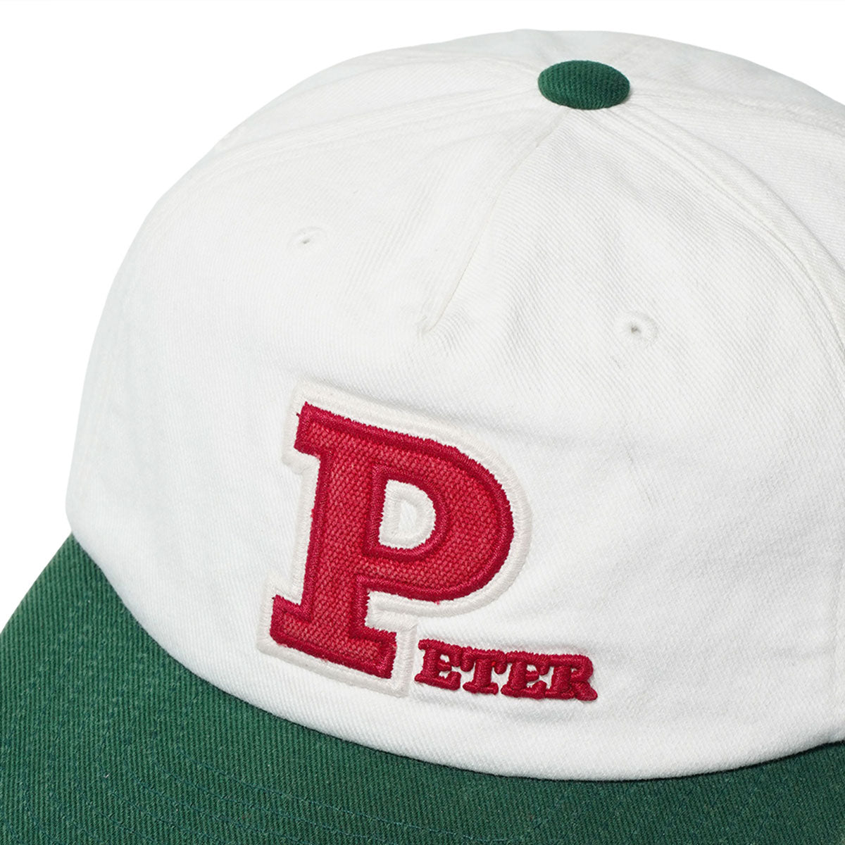 MY NAME IS PETER - 5-PANEL PETER APPLIQUE CAP WHITE/GREEN