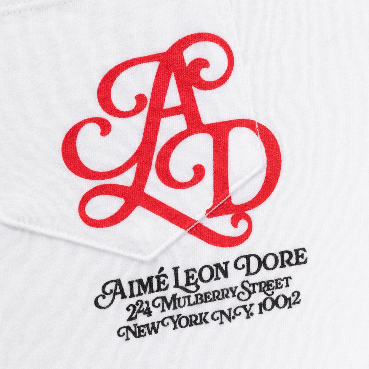 Aimé Leon Dore monogram pocket Tee  SS24CT020  BRIGHT WHITE