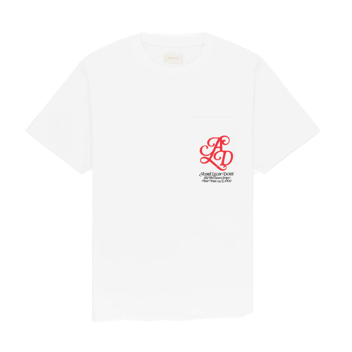 Aimé Leon Dore monogram pocket Tee  SS24CT020  BRIGHT WHITE