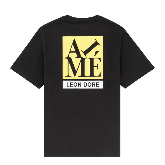 【6月中旬～下旬頃にて順次お届け】Aimé Leon Dore SS Block Logo Tee SS24CT015 BRIGHT JET BLACK