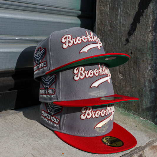 NEW ERA Brooklyn Dodgers - 59FIFTY Ebbets Field Storm Grey/Scarlet