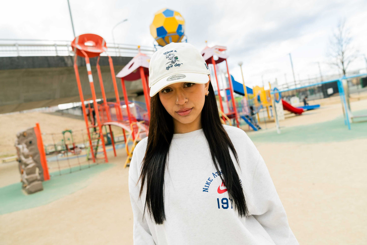 NEW ERA PEANUTS - 9THIRTY HAVE A NICE DAY CHROME WHITE 【14682587】