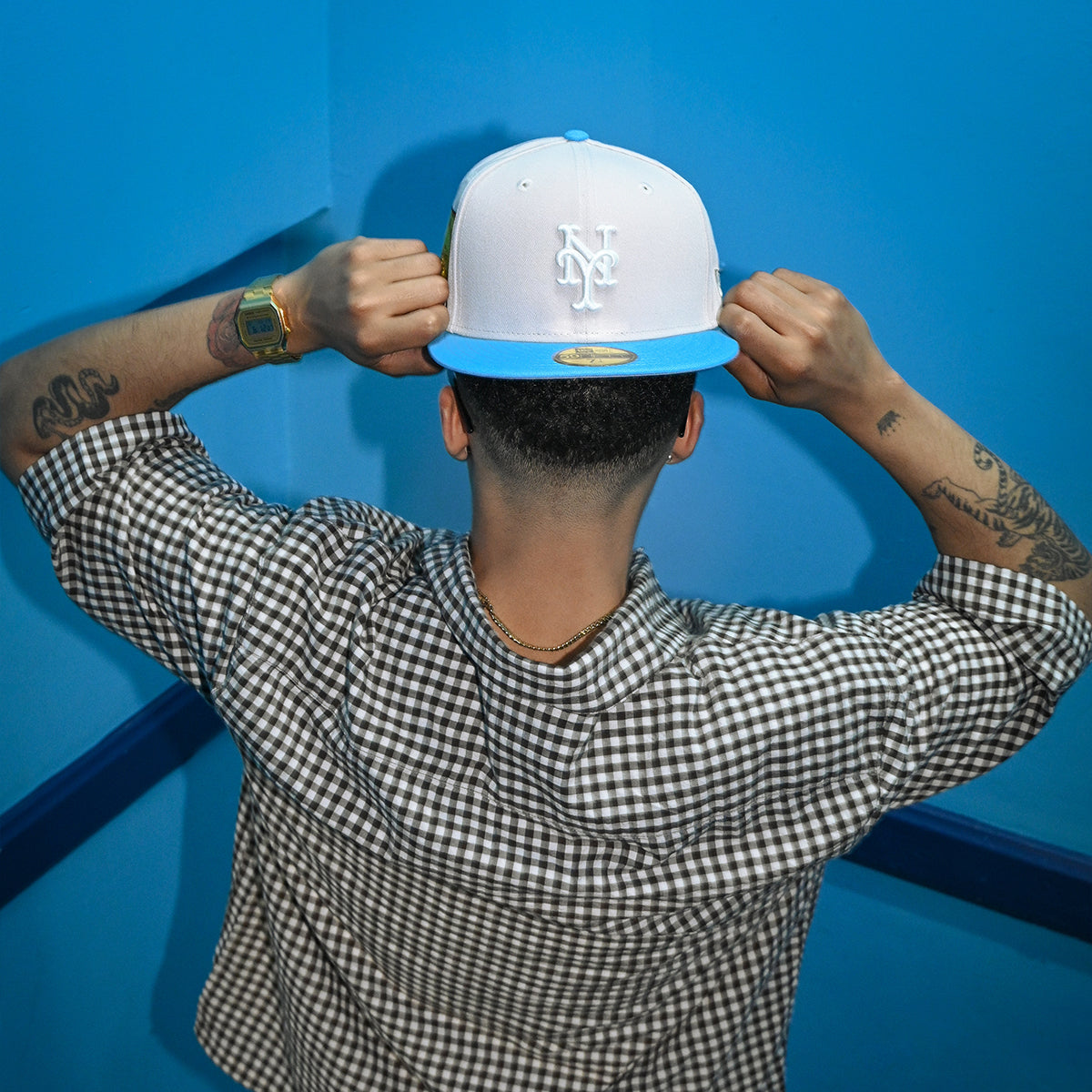 NEW ERA - New York Mets 25th Anniv MIRACLE METS 59FIFTY Chrome/Light Blue