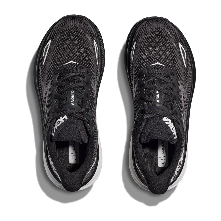 HOKA ONE ONE WOMEN'S CLIFTON 9 SNEAKER SHIFTING BLACK×WHITE BLACK×WHITE [1127896-BWHT]