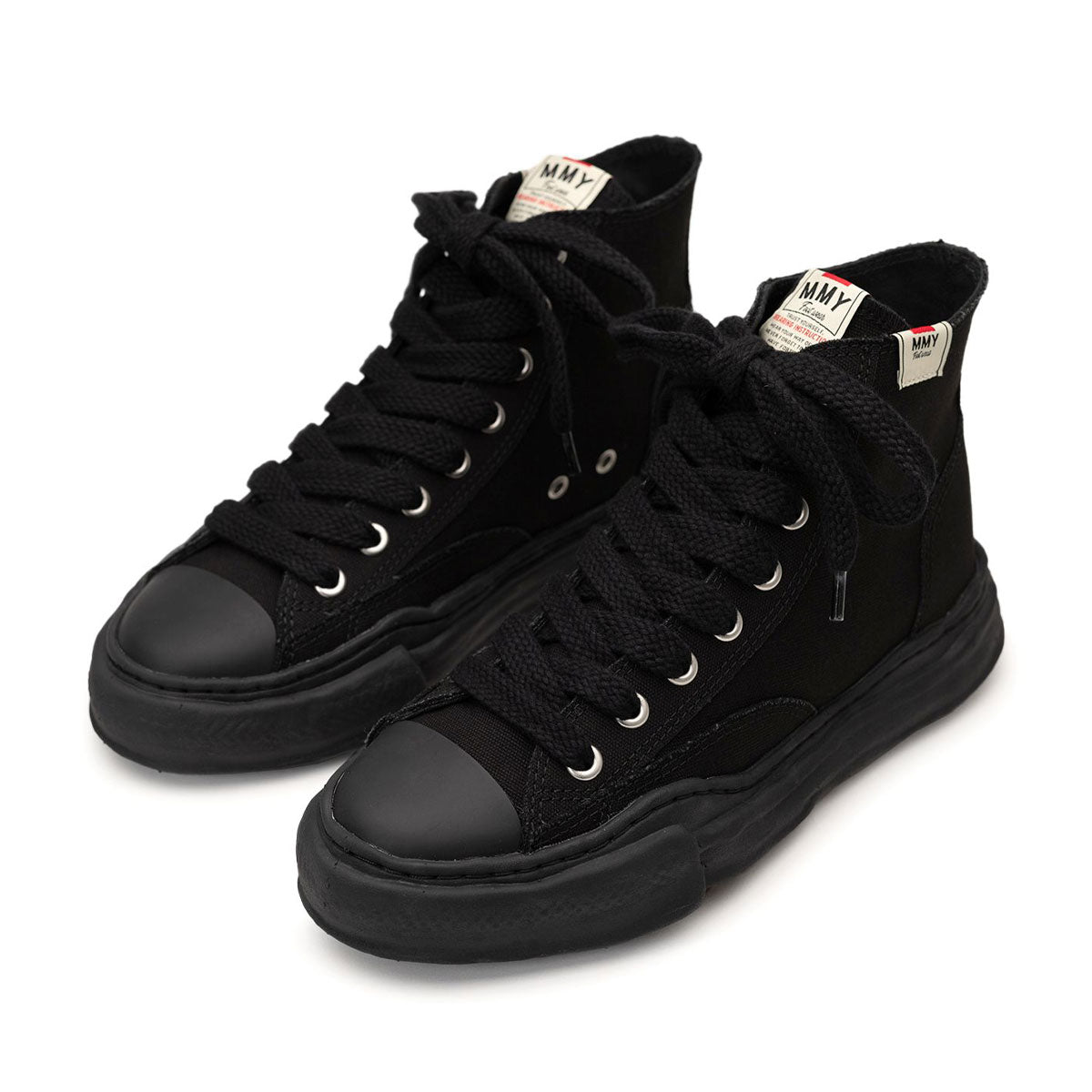 Maison MIHARA YASUHIRO メゾンミハラヤスヒロ PETERSON HIGH CANVAS SNEAKER "BLACK/BLACK" ピーターソン ハイ キャンバス スニーカー "ブラック/ブラック"【A01FW701】