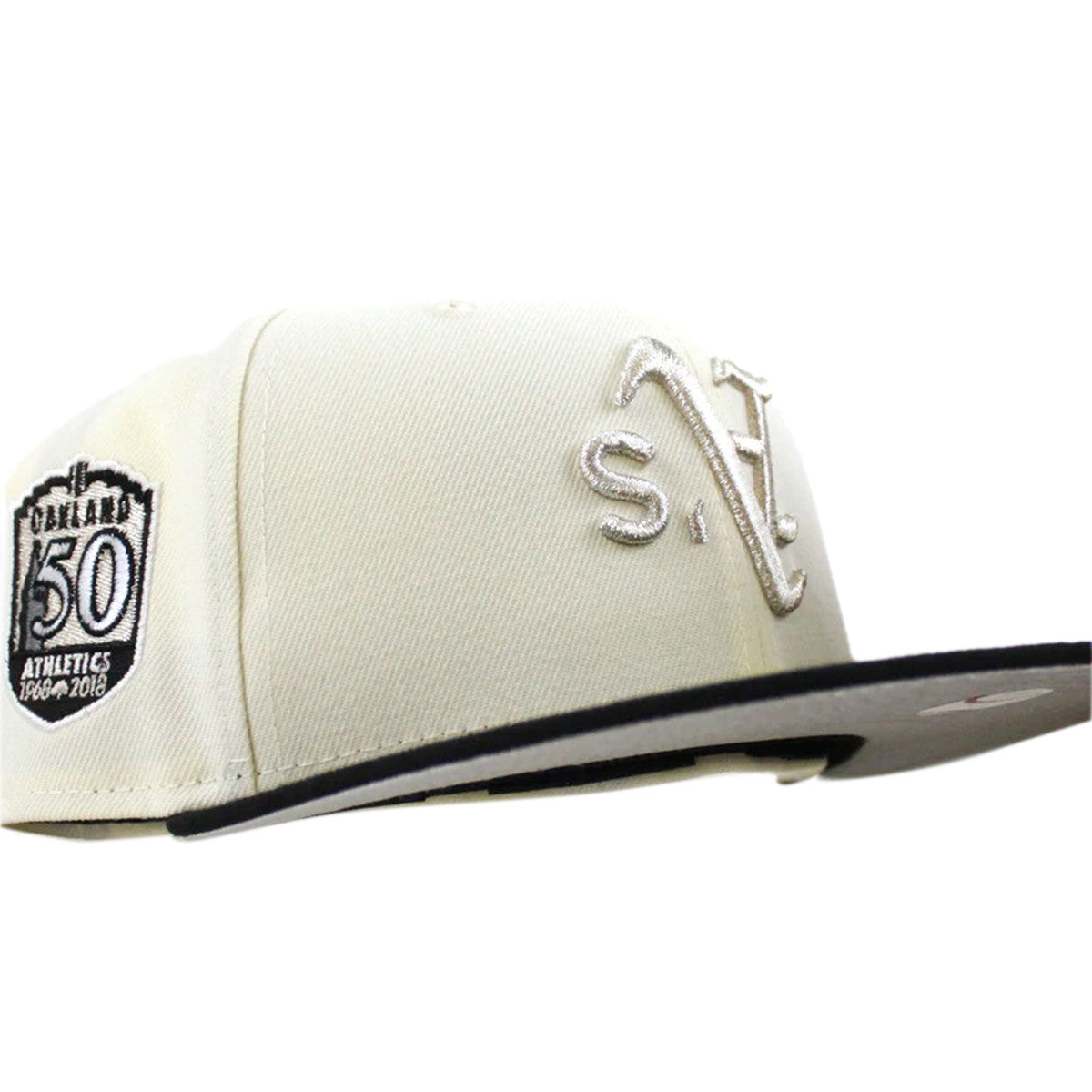 NEW ERA 奧克蘭運動家 - 59FIFTY 50TH ANVCRHOME/黑色