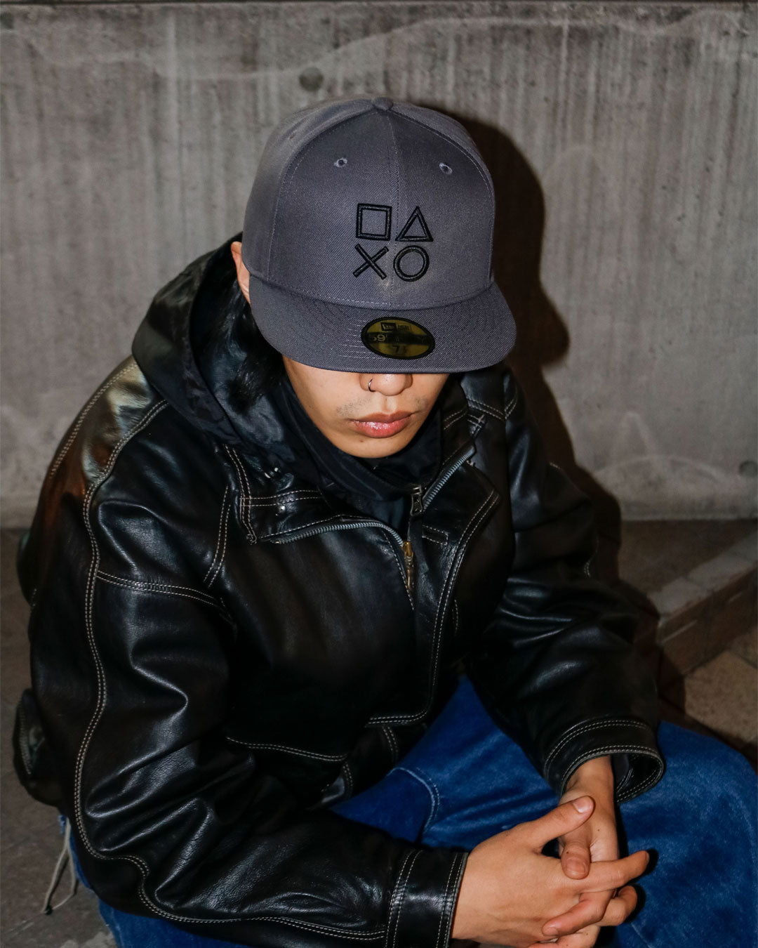 NEW ERA PLAYSTATION - 59FIFTY Shapes Logo DARK GRAPHITE 【14693449】