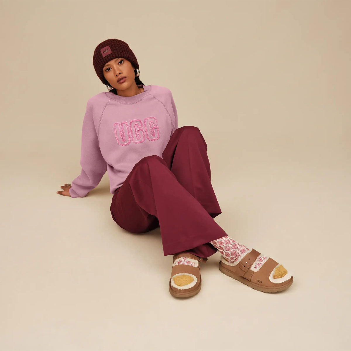 UGG - W GREENPORT STRAP SLIDE 【1167611-CHE】