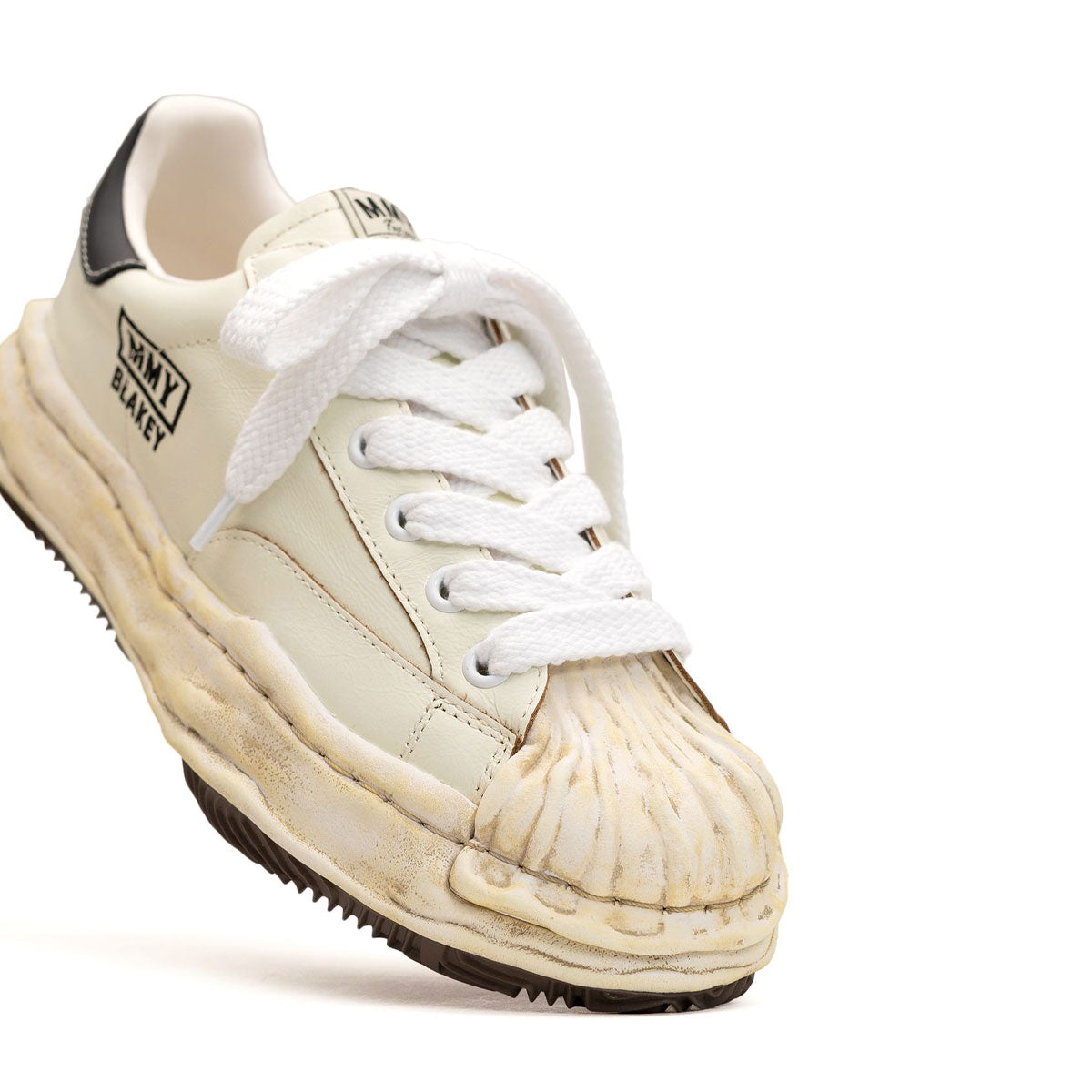 Maison MIHARA YASUHIRO - "BLAKEY" OG Sole Wrinkled Leather Low-top Sneaker ”WHITE” 【A14FW736】