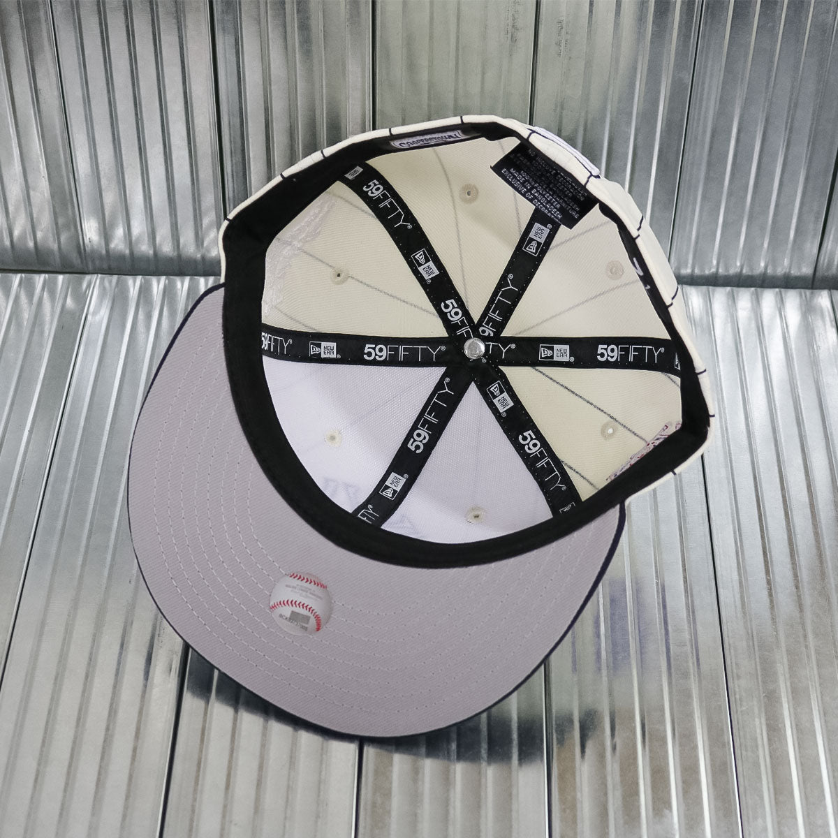 New Era × Diet Starts Monday - 59FIFTY New York Yankees Cooperstown 75th World Series Pinstripe 29349 Chrome White/Navy【60770383】