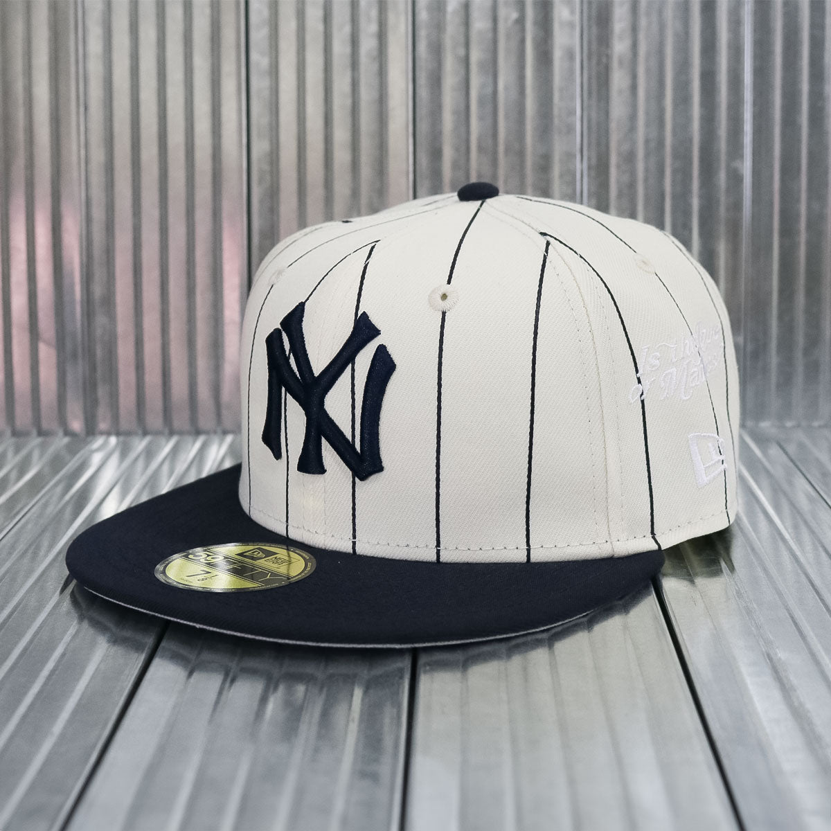 New Era × Diet Starts Monday - 59FIFTY New York Yankees Cooperstown 75th World Series Pinstripe 29349 Chrome White/Navy【60770383】