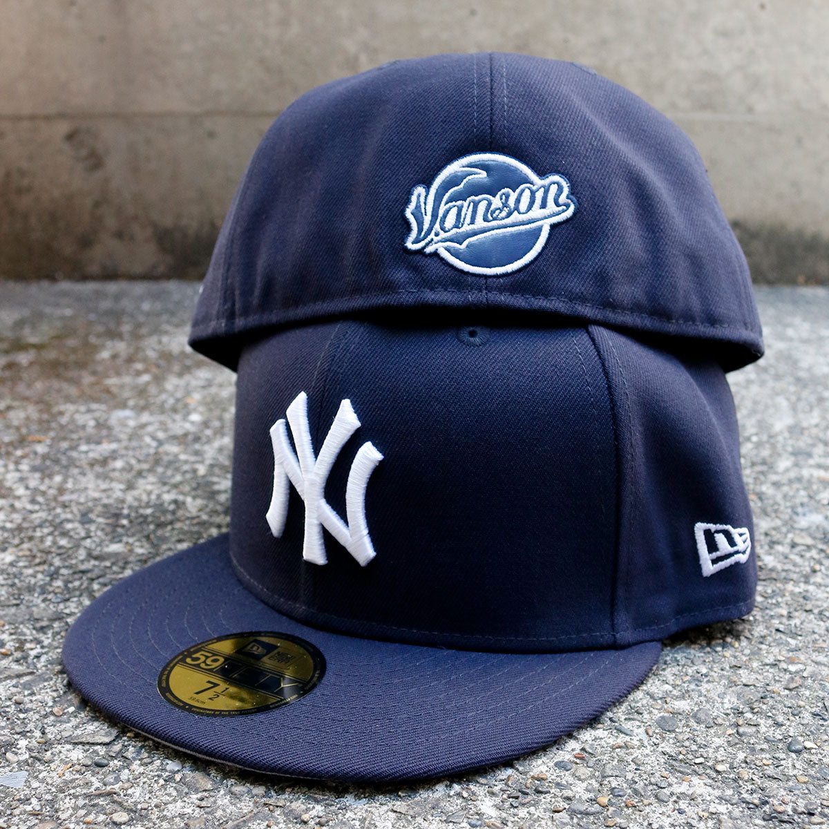 NEW ERA × Vanson New York Yankees USAT 59FIFTY NAVY【60941871】