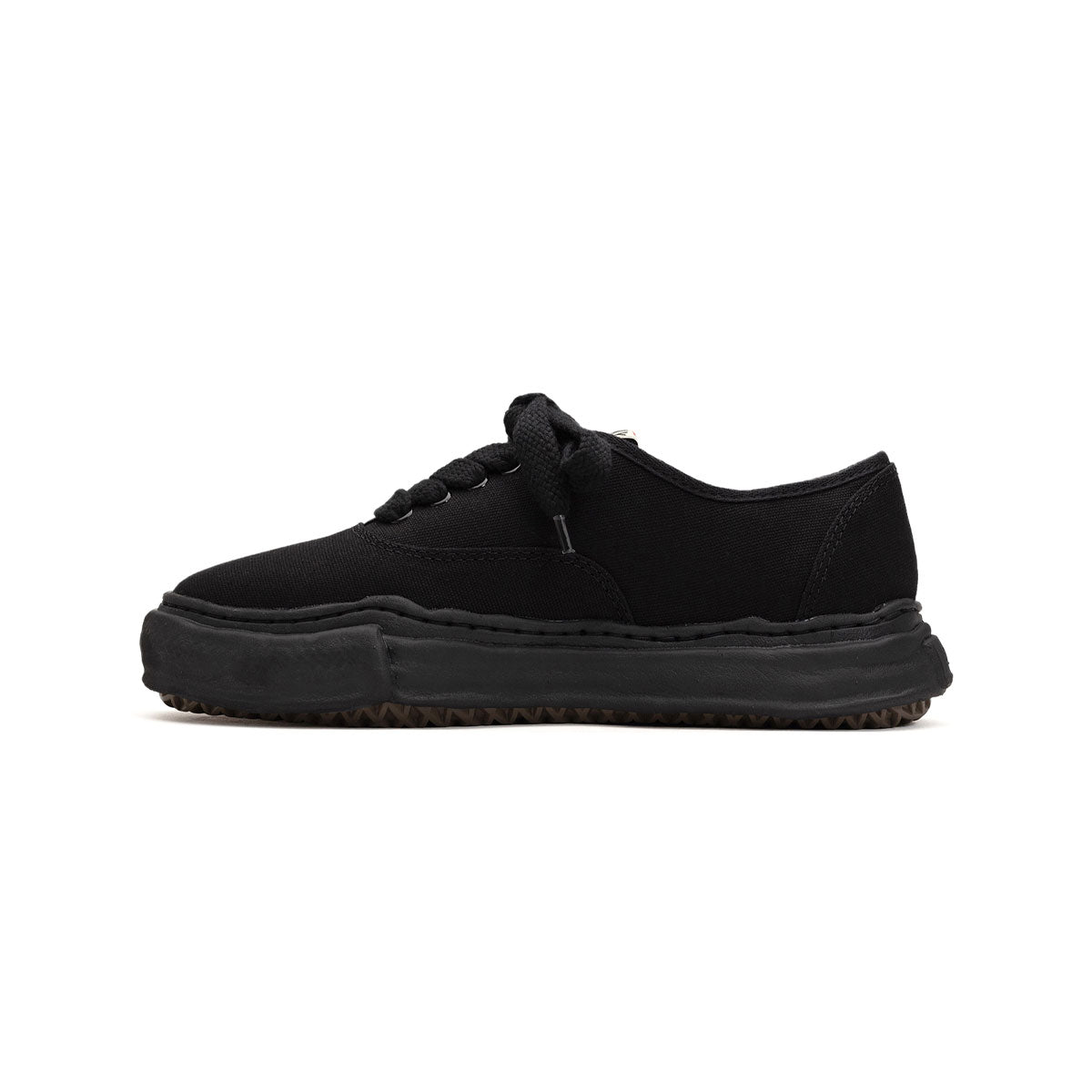 Maison MIHARA YASUHIRO メゾン ミハラヤスヒロ BAKER OG sole canvas lowtop sneaker "BLK/BLK" ベイカー OG ソール キャンバス ローカット スニーカー "ブラック/ブラック"【A02FW704】