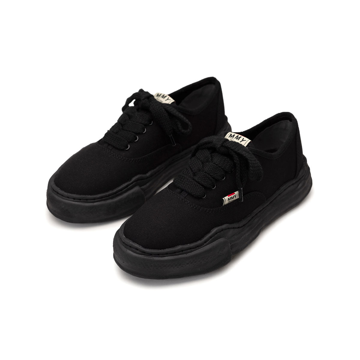 Maison MIHARA YASUHIRO メゾン ミハラヤスヒロ BAKER OG sole canvas lowtop sneaker "BLK/BLK" ベイカー OG ソール キャンバス ローカット スニーカー "ブラック/ブラック"【A02FW704】