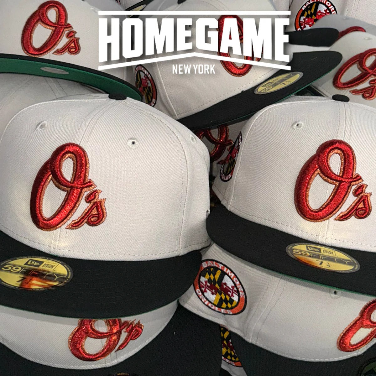 NEW ERA - 59FIFTY Baltimore Orioles CHROME WHITE/BLACK