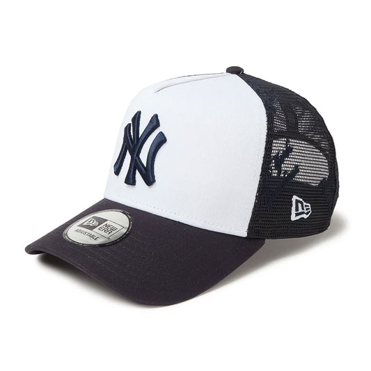 NEW ERA New York Yankees - 9FORTY A-Frame MESH Embroidery WHITE/NAVY 【14388626】