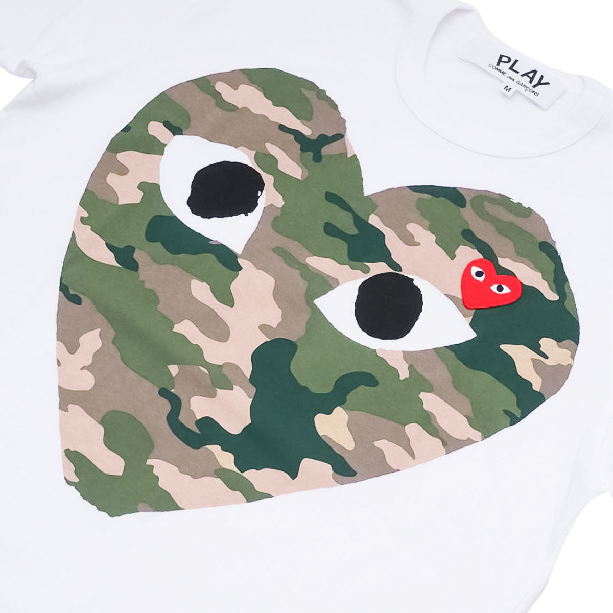 PLAY CDG "CAMO" HEART T-SHIRT プレイ コム デ ギャルソン "カモ" ハート Tシャツ【 AX-T242-051】