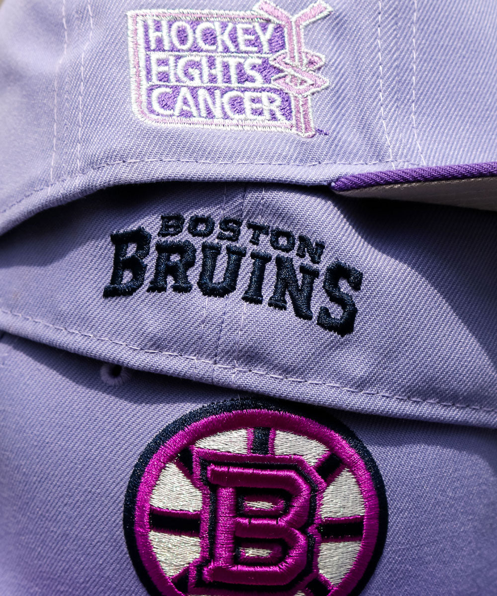 TY MATHIS NEW ERA - Boston Bruins 59FIFTY Hockey Fights Cancer Lavender/Purple