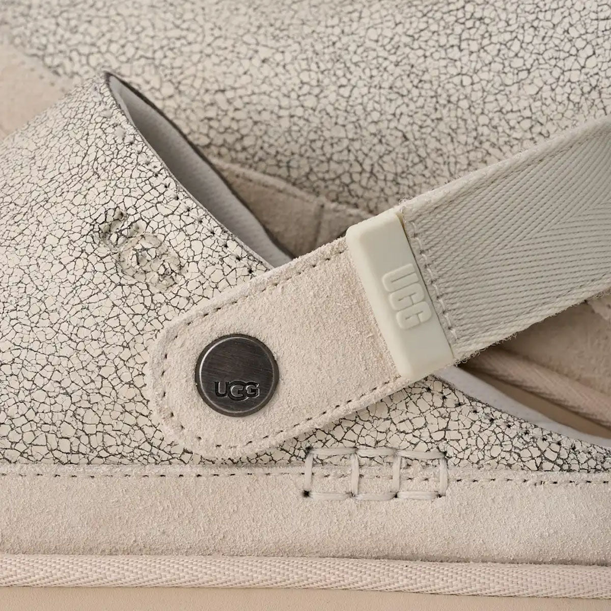 UGG - WMNS GOLDENSTAR CRACKLE CLOG CRACKLE WHITE 【1177853-CRCK-06】