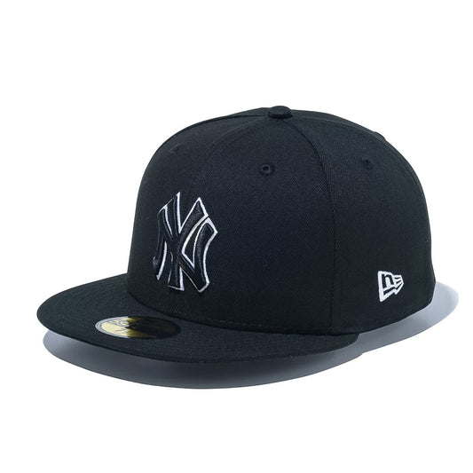 NEW ERA New York Yankees - 59FIFTY BLACK/BLACK WHITE  【14525211】