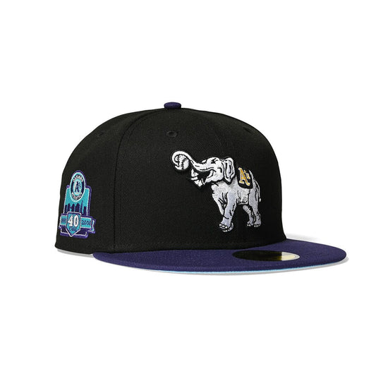 NEW ERA - Oakland Athletics CO 40TH 59FIFTY BLACK/PURPLE【70874627】