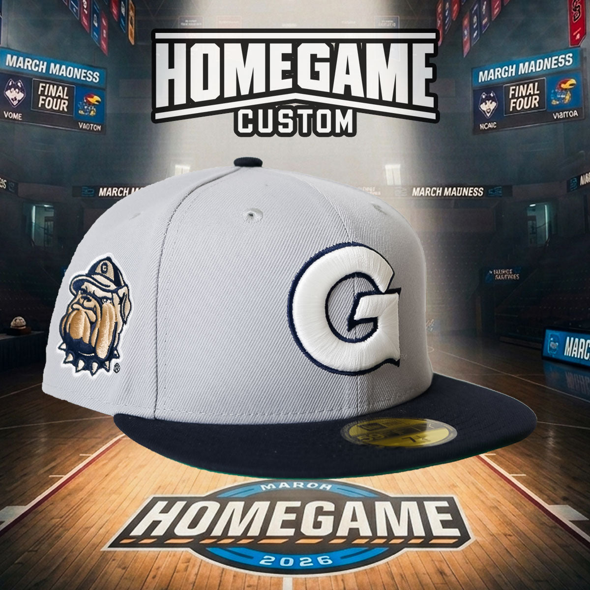 NEW ERA - Georgetown Hoyas Jack the Bulldog 59Fifty Misty Morning Gray/Navy