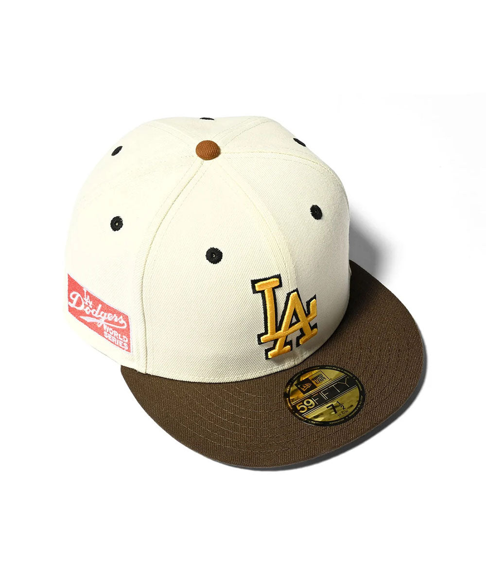 NEW ERA - Los Angeles Dodgers CO 59FIFTY WORLD SERIES CHROME/WALNUT【70760415】