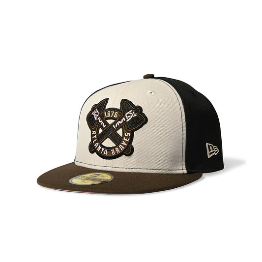 NEW ERA - ATLANTA BRAVES CO 59FIFTY STONE/BLACK/WALNUT【70973186】