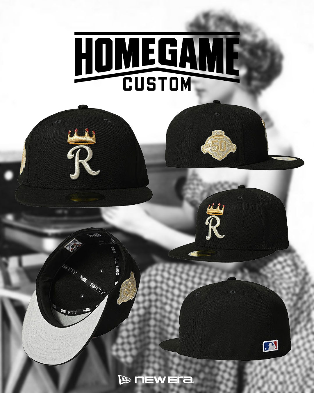 New Era - Kansas City Royals 50th. Anniversary 59FIFTY Black