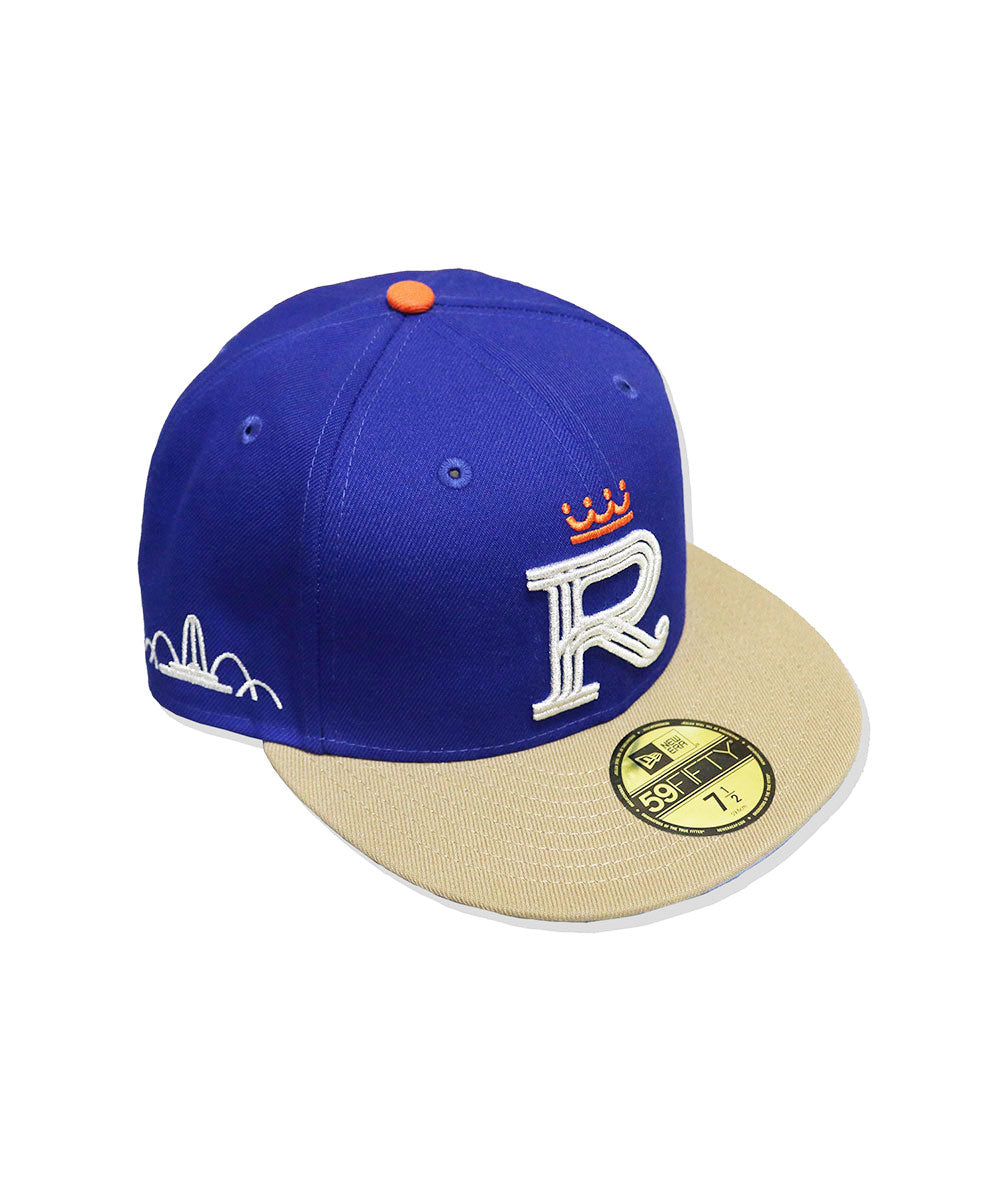 NEW ERA - Kansas City Royals CO FOUNTAIN CITY 59FIFTY DARK ROYAL/KHAKI【70978330】
