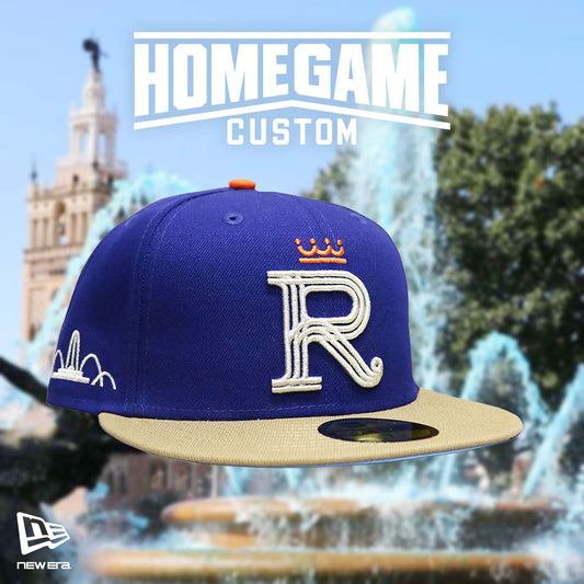 NEW ERA - Kansas City Royals CO FOUNTAIN CITY 59FIFTY DARK ROYAL/KHAKI【70978330】