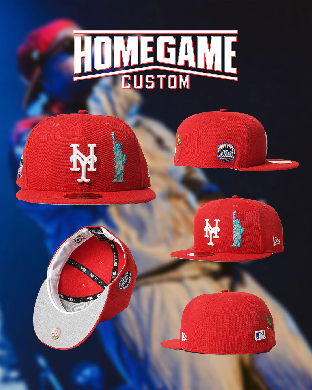 NEW ERA - NEW YORK METS CO THE BIG APPLE 59FIFTY SCARKET 【70982729】