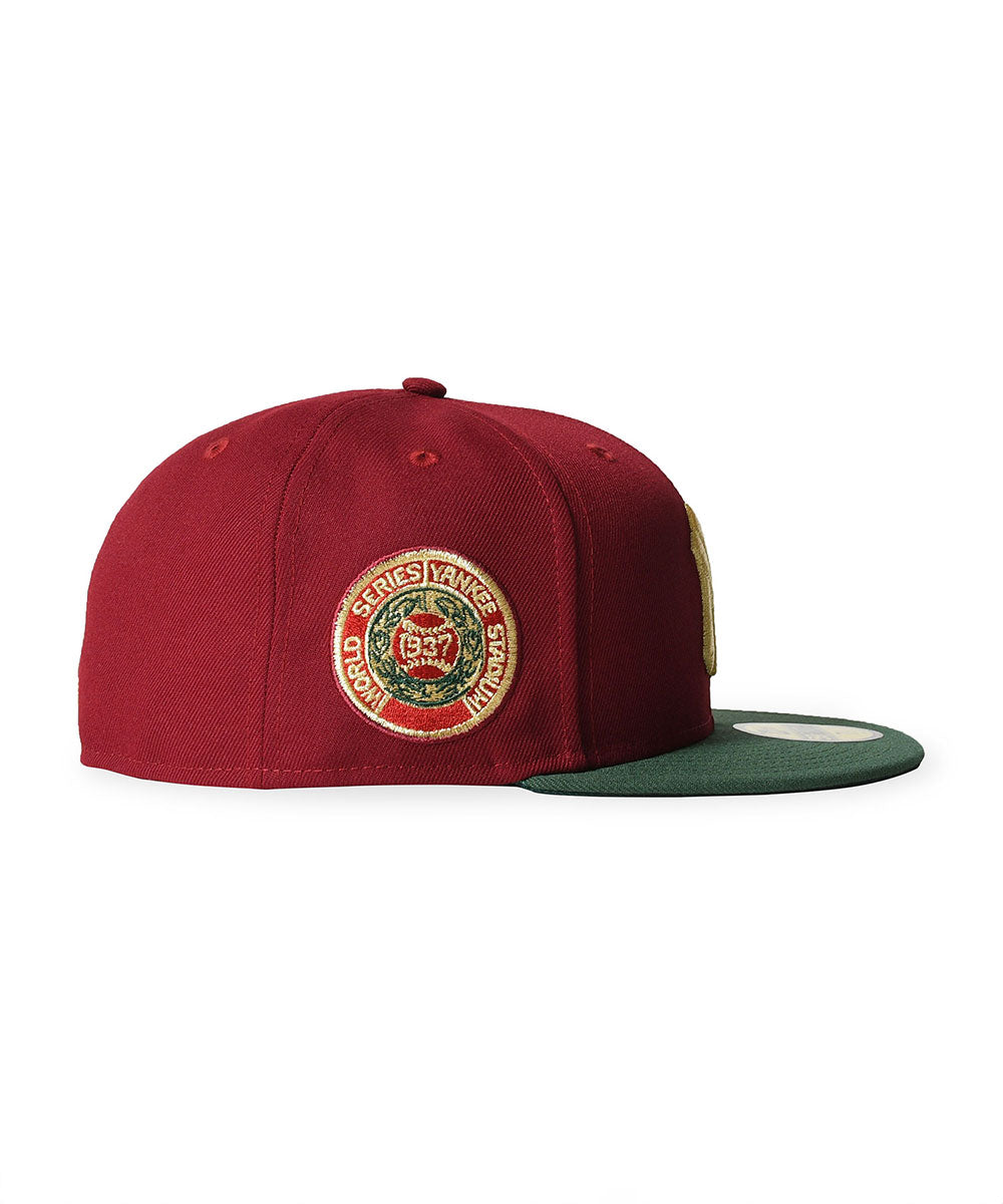 NEW ERA - NEW YORK YANKEES CO 1937 WS 59FIFTY CARDINAL/CILANTRO GRN 【70991352】