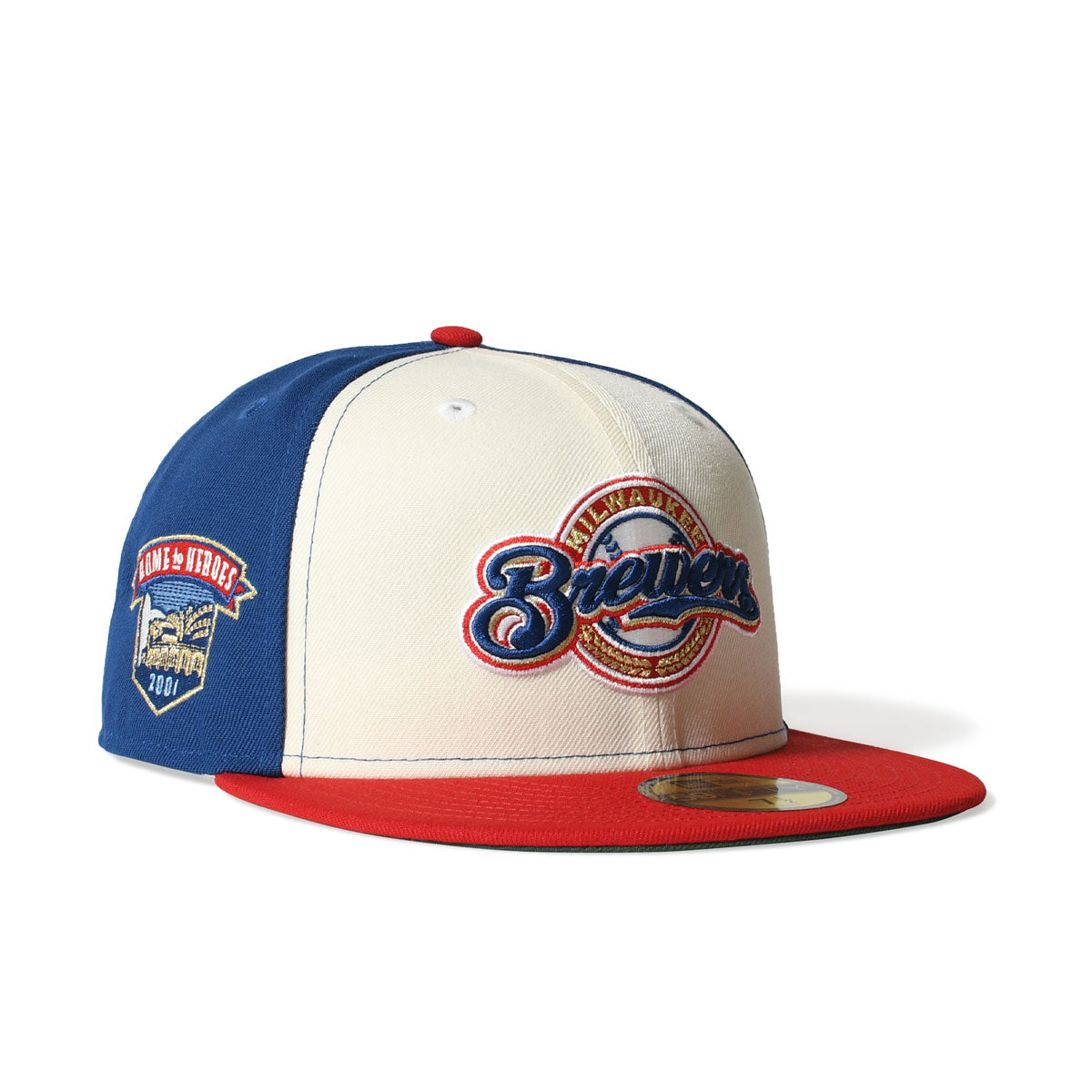 NEW ERA - MILWAUKEE BREWERS CO HOME TO HEROES 59FIFTY CHROME/SG BLUE/SCRT 【70991355】