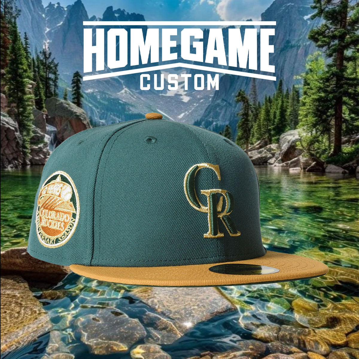 NEW ERA - COLORADO ROCKIES CO 10TH ANNIV 59FIFTY PINE NEEDLE GRN/PNM TAN 【70991356】