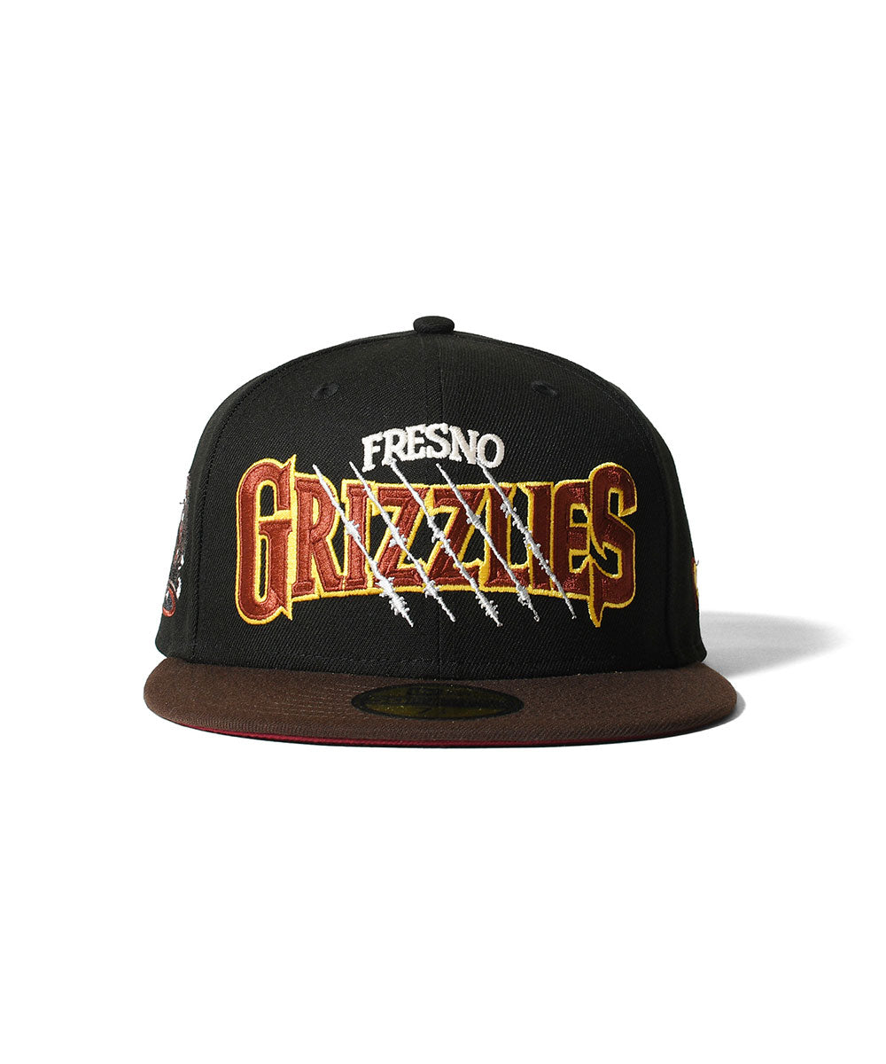 NEW ERA - FRESNO GRIZZLIES CO BEAR PITCHER MiLB 59FIFTY BLACK/BURNT WOOD 【70992036】