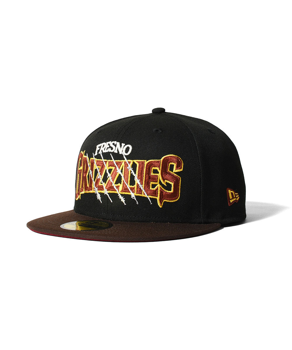 NEW ERA - FRESNO GRIZZLIES CO BEAR PITCHER MiLB 59FIFTY BLACK/BURNT WOOD 【70992036】