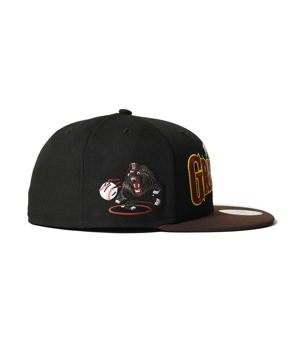 NEW ERA - FRESNO GRIZZLIES CO BEAR PITCHER MiLB 59FIFTY BLACK/BURNT WOOD 【70992036】