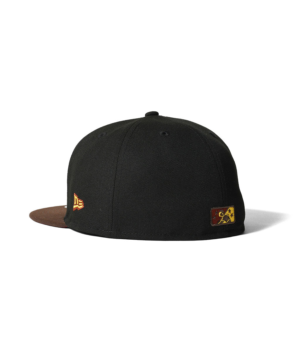 NEW ERA - FRESNO GRIZZLIES CO BEAR PITCHER MiLB 59FIFTY BLACK/BURNT WOOD 【70992036】