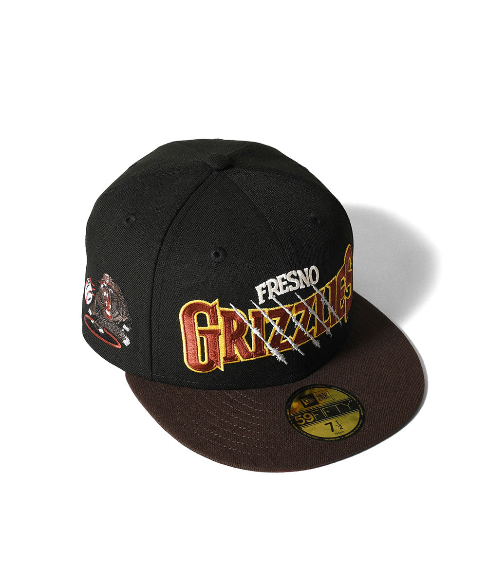 NEW ERA - FRESNO GRIZZLIES CO BEAR PITCHER MiLB 59FIFTY BLACK/BURNT WOOD 【70992036】